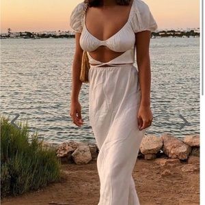 VRG GRL Revoir Bias Cut Out Dress